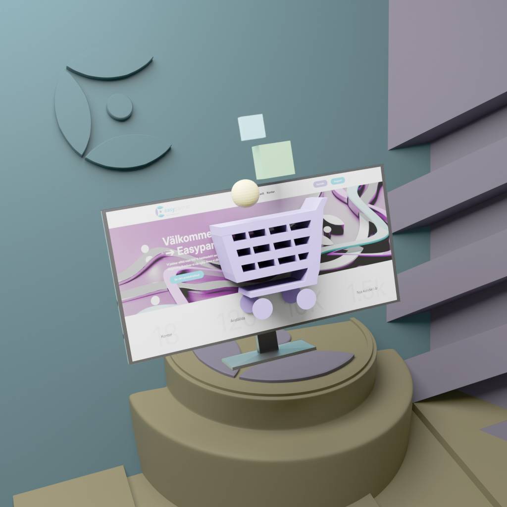 Skräddarsydd hemsida visualiserad i 3D